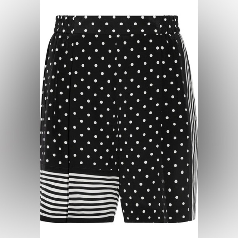 Stella McCartney Silk Black and White Polka Dot Shorts (114)